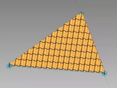 Roof Adaptive 2 to 8 Point Revit Family 3D model