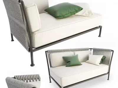 Treble Corner Sofa Unopiu 3D model