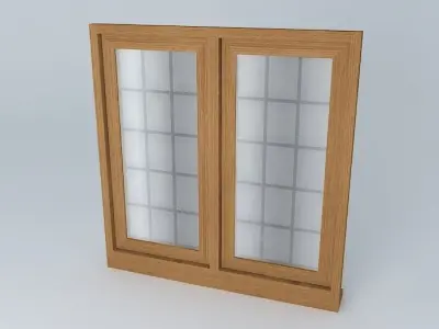 Window wooden Free 3D model