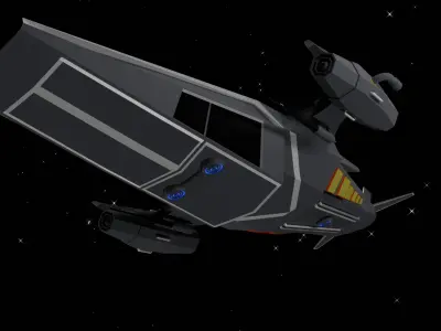 artymus 2055 B2 spaceship Low-poly 3D model