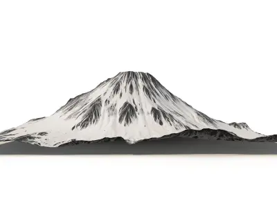 Dormant volcano 3D model