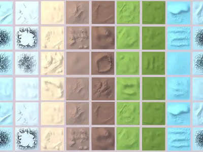 Low Poly Nature Mountains Pack Low-poly 3D model