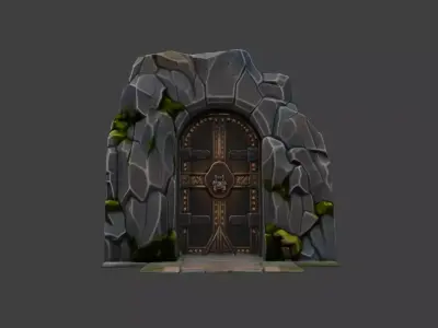 Dwarven Portal Low-poly 3D model