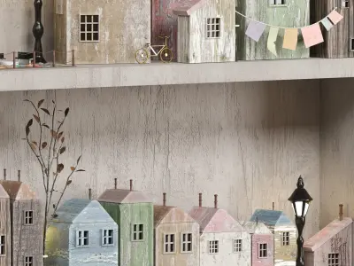 Village Decor Set 3D model