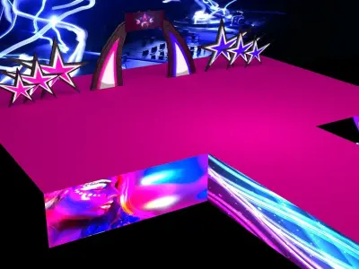 Superstars Stage Low-poly 3D model