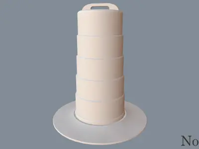 Traffic Cone PBR Game Ready  Low-poly 3D model