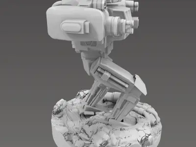 Infantry support heavy walker SCIFI Robot 3D print model