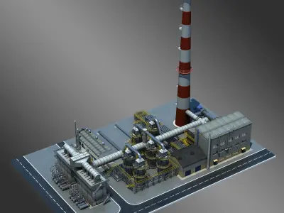 Gas Condensate Refinery Unit 3D model