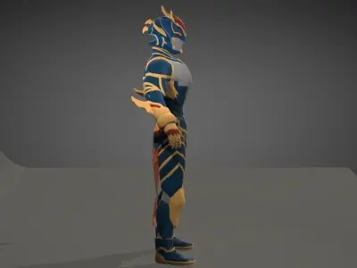 Penn Badgley as Void Knight  Low-poly 3D model