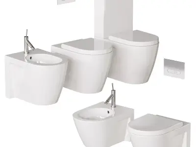Duravit Starck 2 WC Full Set 3D model