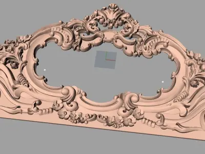 European furniture 3D relief models for CNC wood engraving E161 3D model
