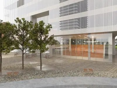 Business City Block with Simple Interior 3D model