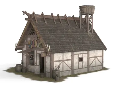 Viking House 01 Low-poly 3D model