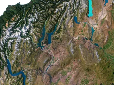 New Zealand Terrain 3D Map 3D model