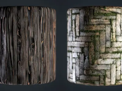 23 wood smart material PBR game ready Texture