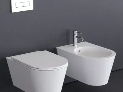 Alice Ceramica Hide Round Wall-Hung WC Low-poly 3D model