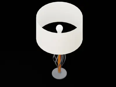 Bed Side Table Lamp Low-poly 3D model buy