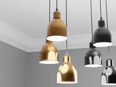 Pendant cluster light P696 3D model