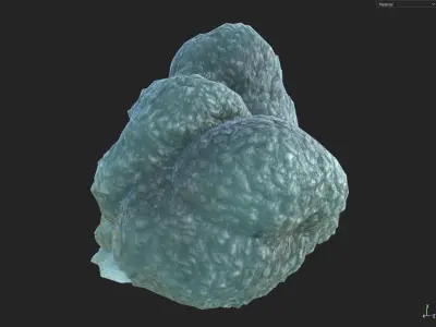 Low poly Ice cave column Low-poly 3D model