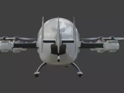 Futuristic Cartoon Medical Drone 3D Model Low-poly 3D model