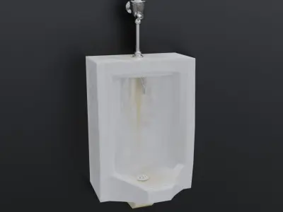Dirty Urinal Low-poly 3D model