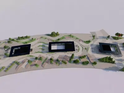 park-public park-Private Park Landscape 3D model