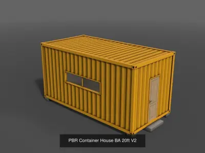 PBR Container House BA 3D Model Pack