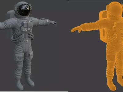 Spacesuit Astronaut Suit 3D Model High Detail PBR 3D model