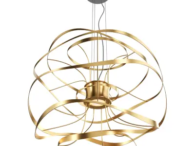 Corbett Calligraphy Gold Leaf LED Pendant Light 3D model