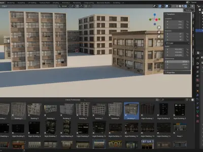 Realistic Building Asset Pack Low-poly 3D model