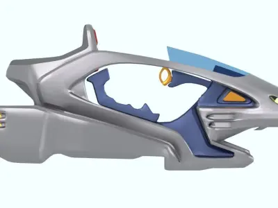 Sci-Fi Speeder Bike 3D model