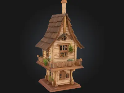 Woodland Cottage Sculpture 3D model