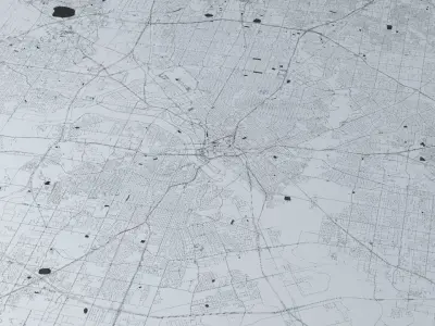 Dallas Road Network and Streets 3D model