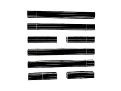 I Ching Hexagrams 57 xun v1 001 Low-poly 3D model