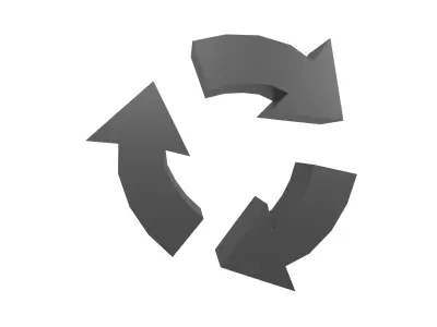 Recycle Symbols v6 006 Low-poly 3D model