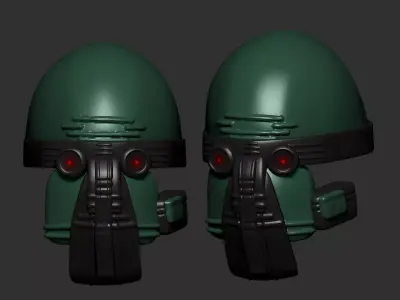 helmet high poly sculpt 3d printable  3D model 142