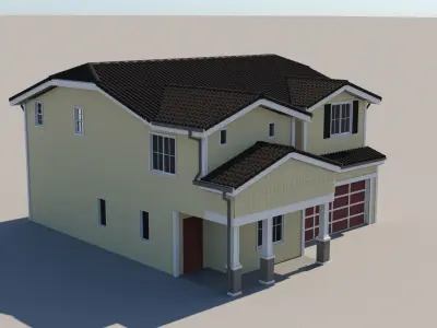 2 Story Residential Home 3D model