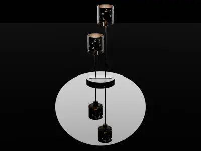Table lamp Low-poly 3D model 15