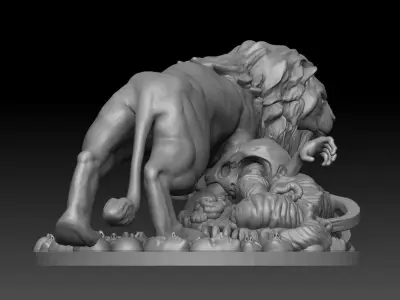 Black Lion 3d print model 3D print model