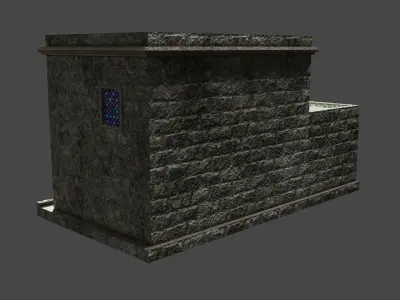Building in the Middle Eastern style PBR Low-poly game ready Low-poly 3D model