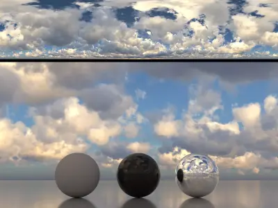 Skydome HDR - Overcast Cloudy Afternoon - 1 Texture