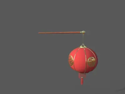Chinese lantern Low-poly 3D model order