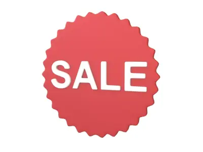 Sale Icon v2 001 Low-poly 3D model