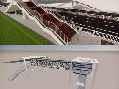 Pedestrian Bridge -B5 3D model
