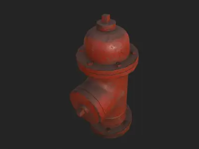 Hydrant fire Low-poly 3D model