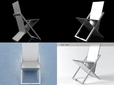 Isis folding chair that folds 3D model