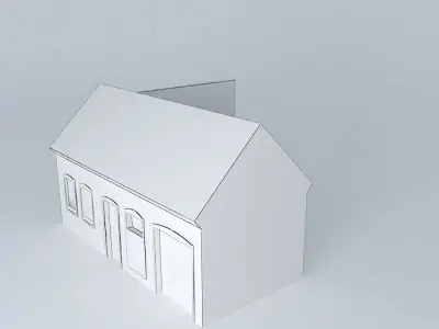 European Mid 20ct House Low-poly 3D model