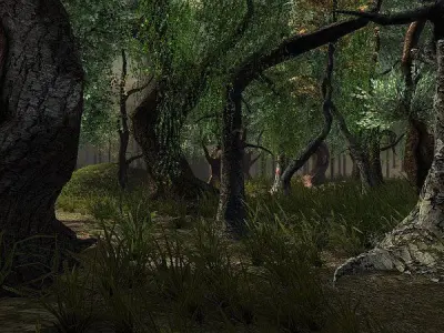 Fantasy Trees 2 Low-poly 3D model
