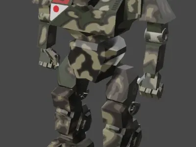 3D - Mecha Robot - FRK 209 Low-poly 3D model