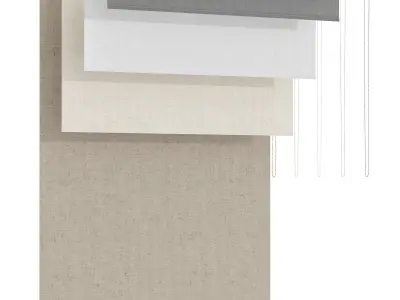 Roller Blinds Set 02 3D model